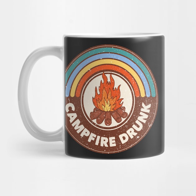 Campfire Drunk Funny Camping Hiking Backpack Drinking Campsite by markz66